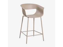 Sklum Pack De 4 Bancos Altos Em Polipropileno E Aço Alanys Plástico Moka Brown ↑65 Cm