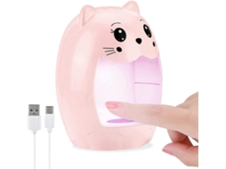Mini Lâmpada Led Uv, Secagem Rápida 45/60s, Lâmpada De Fototerapia Portátil Para Unhas De Gel Ly Ebike (rosa)