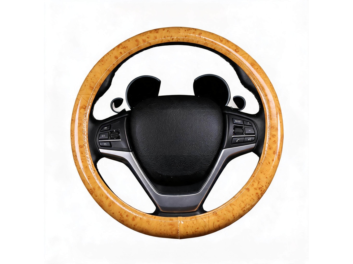 Capa Universal para Volante de Carro HENTEN HOME para Diâmetro de 38 Cm Confortável e Antiderrapante (amarelo)