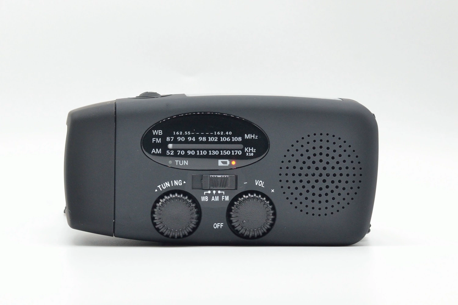 Rádio de emergência AQUAFORGE 10000mah, solar, manivela, portátil, am/fm, meteorológico, lanterna, laranja