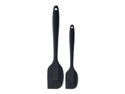 Espátula De Silicone De Cabo Longo Para Cozinhar Bolo De Manteiga Preta