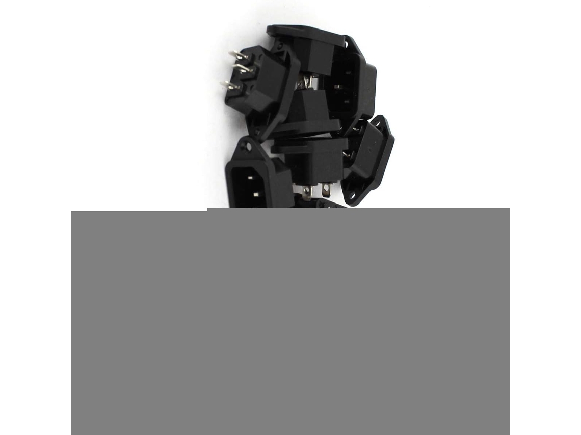 Conector de Alimentação Ca 250 V 15a Iec 60320 C14 3 Terminais (9 peças) CHABERLU