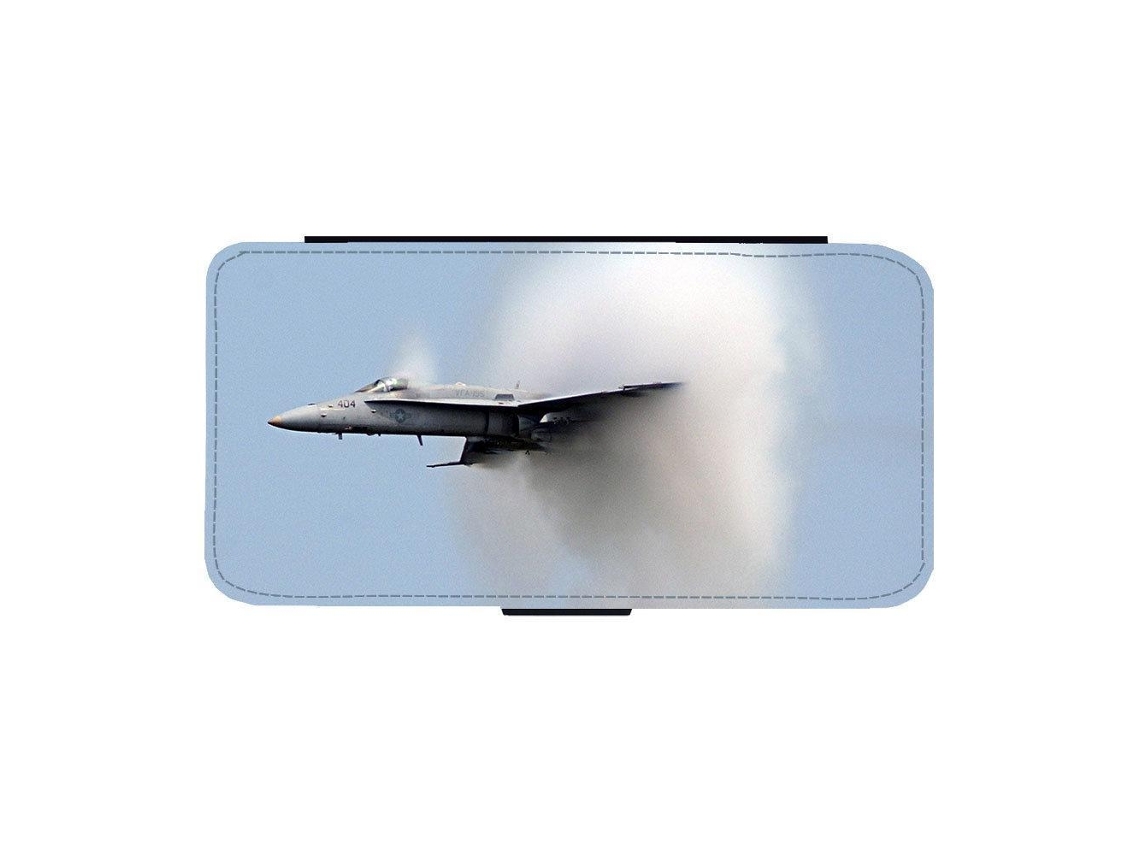 Capa Flip Para Iphone 17 Pro Com Estampa De Avião De Caça Supersônico