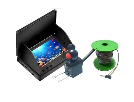 Kit Pesca Câmera com Cabo 30 Metros Monitor Hd FISH Inclui Bateria Recarregável