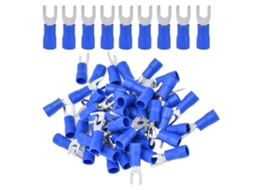 Kit De 50 Conectores De Crimpagem Garfo Isolado 14‑12awg Para Equipamentos Sv3.5‑4