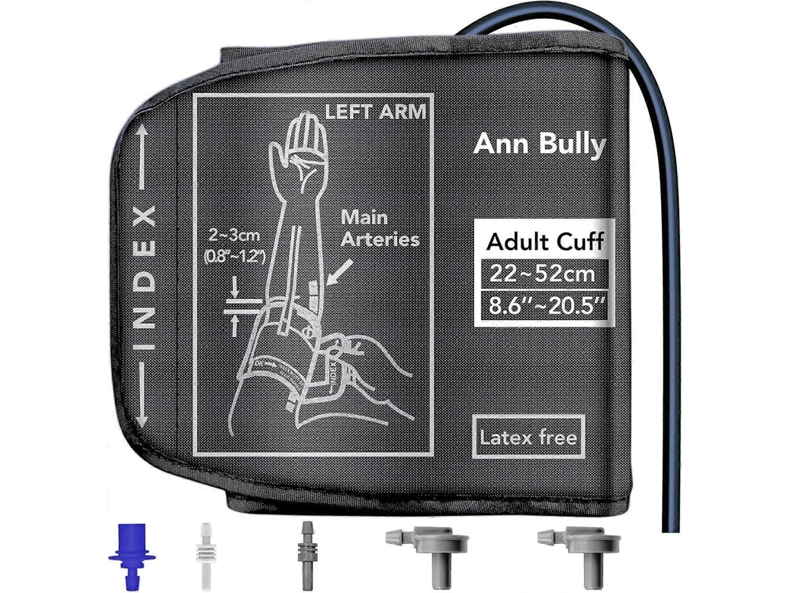 Conjunto com 2 unidades de manguito de compressão arterial, tamanho extra grande, substituto para braço Ann Bully GOKOCO