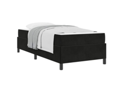 Conjunto 1 Estrutura Da Cama Vidaxl Preto Tecido (100 X 200 Cm)