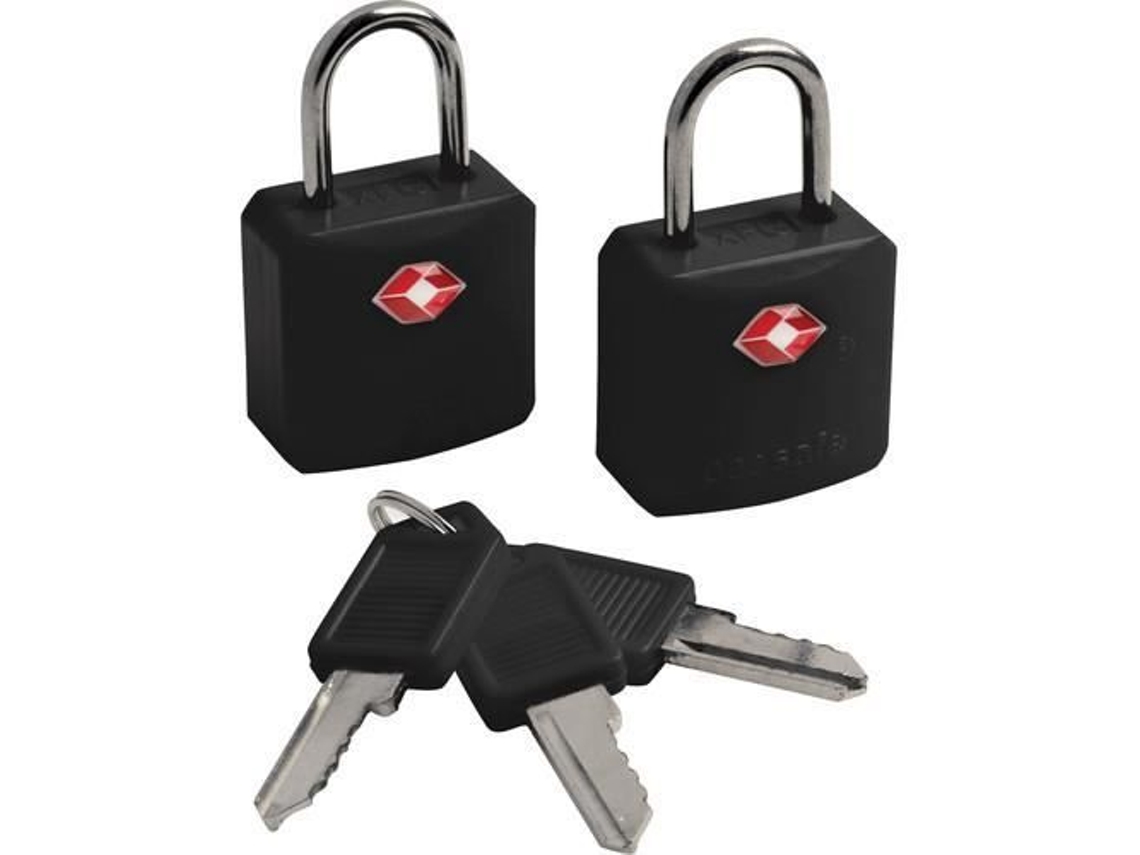 Dois Cadeados Sem Chave Aceitos Pela Tsa Cadeados Aceitos Pela Tsa Malas e Bagagem em Trânsito com Manilha Reforçada PACSAFE