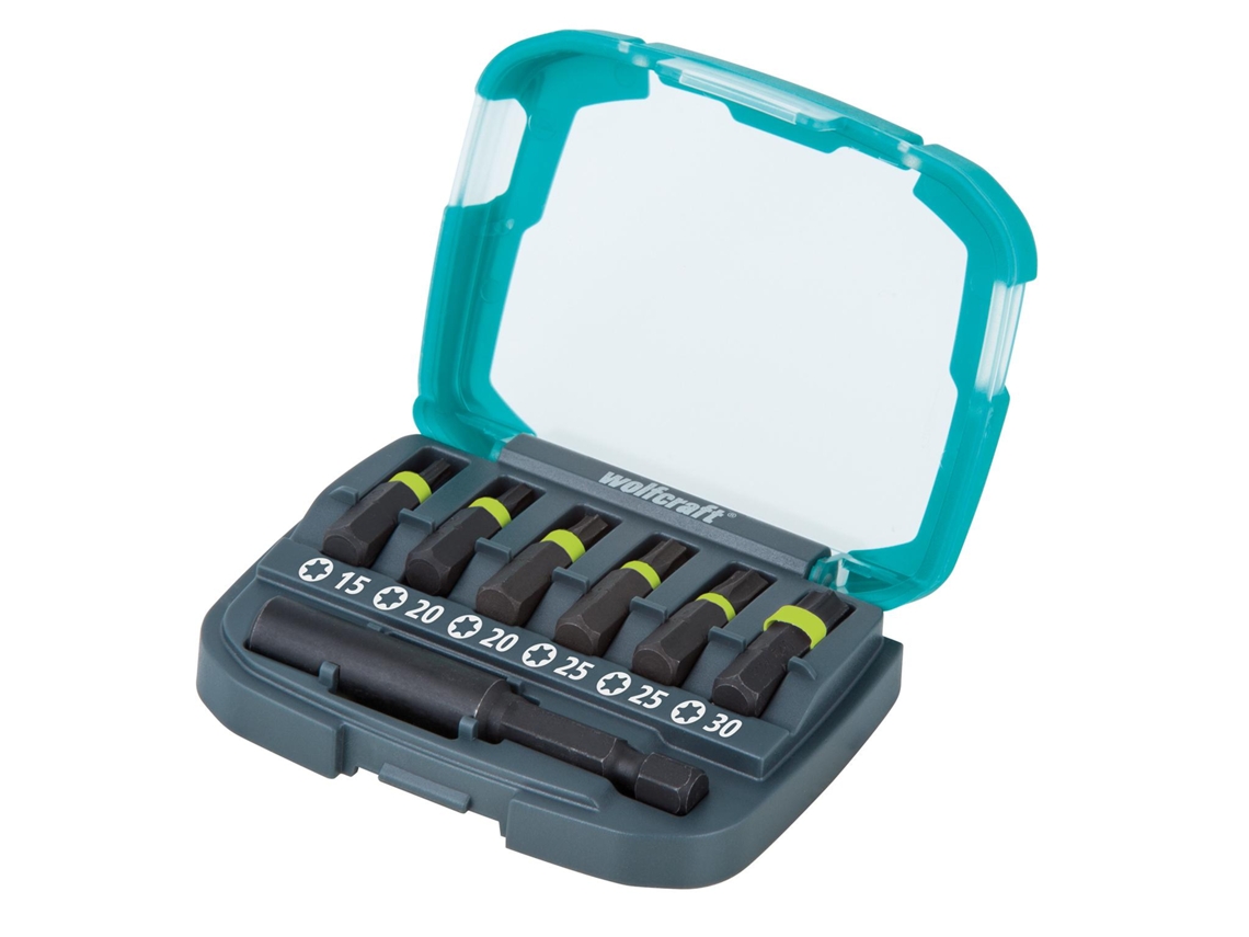 Wolfcraft 2969000 1 Impact Caixa de Pontas 7 Peça Torx Tx 15 20 20 25 25 30