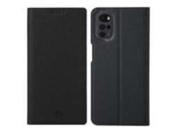 Capa De Couro Com Aba Magnética À Prova De Choque Para Motorola Moto G22 Vili Dmx Series