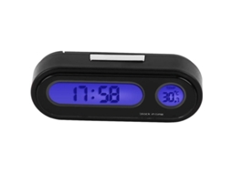 Reloj Digital Led Para Coche Con Termómetro Voltímetro Pantalla Lcd Interior Mini Electrónico