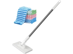 Mop Automático Retrátil Reutilizável Com Troca De Panos Sem Necessidade