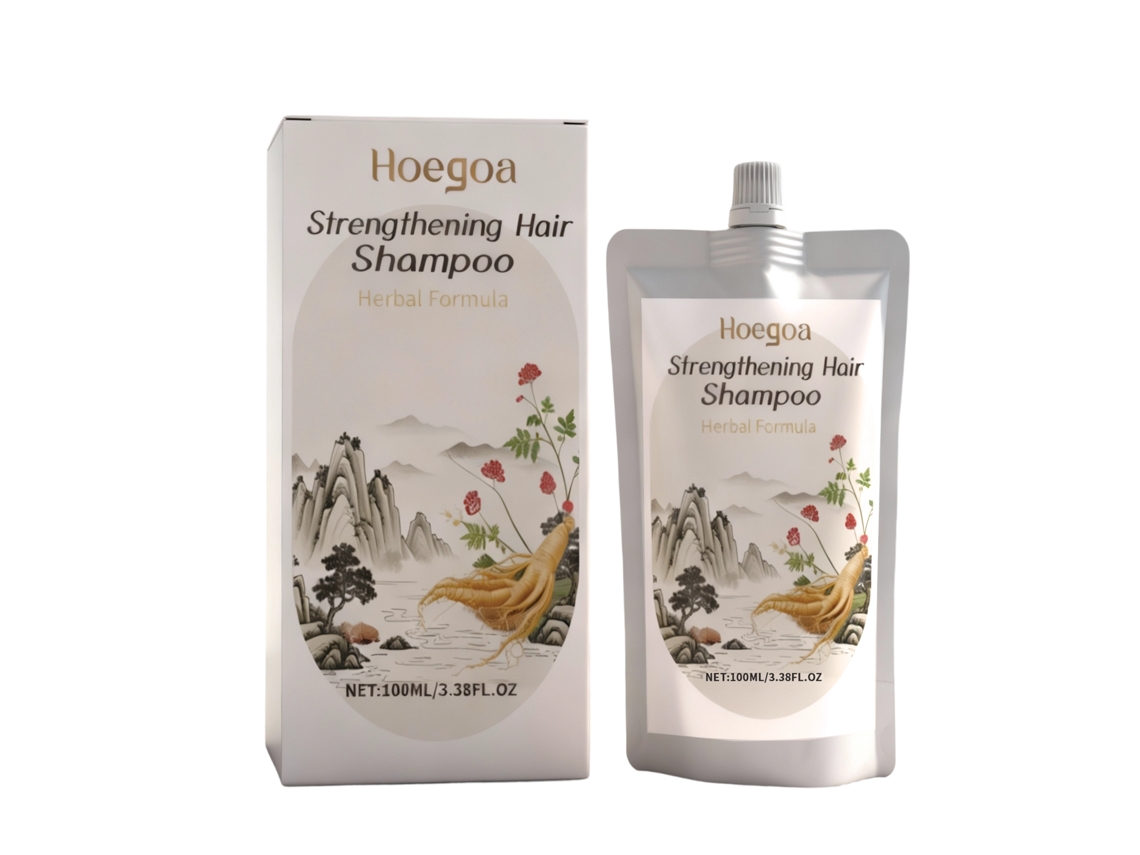 Shampoo Herbal Hoegoa para Cabelos com Brilho Natural e Controle do Frizz LAXISCREED