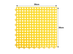 Tapete Chuveiro Quadrado Anti Derrapante Amarelo 2 Peças