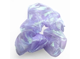 Cuchu Brilhante Para Cabelo Em Tecido Vaporoso Estilo Coreano Roxo