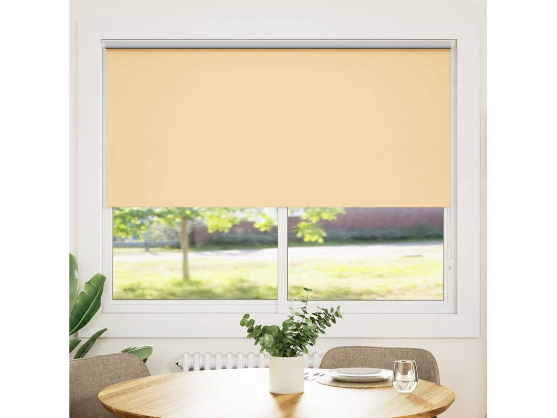 Vidaxl Cortina De Rolo Blackout, 164,4 X 175 Cm, Largura Do Tecido 160 Cm, Bege