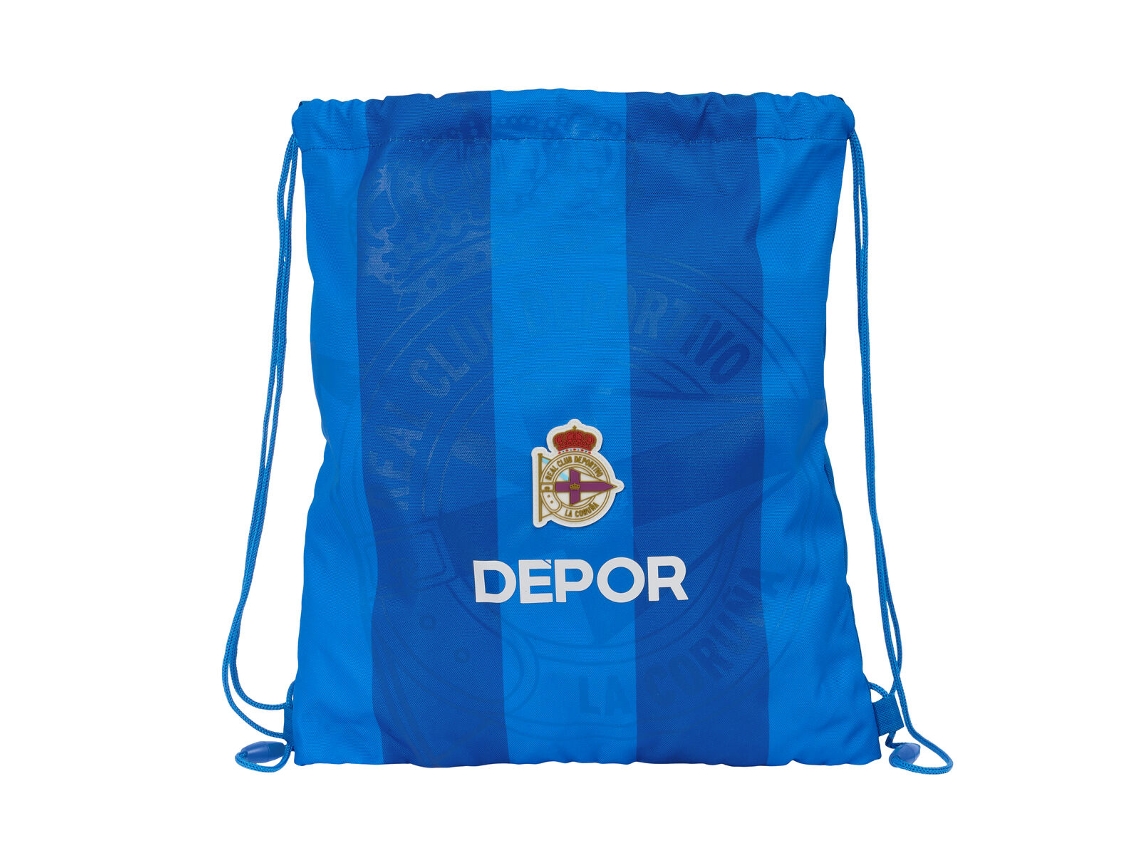 Saco Mochila com Cordas R. C. DEPORTIVO DE LA CORUÑA Azul 35 X 40 X 1 Cm