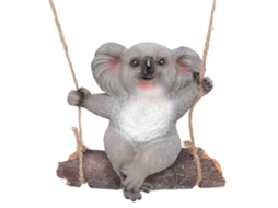 Escultura de canguru em balanço de resina decorativa para jardim e casa