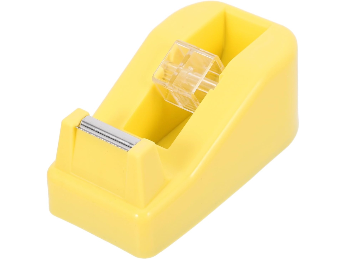 Dispensador de adesivo pequeno e divertido, feito de ABS e metal, para mesa.