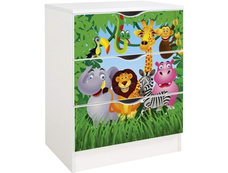 Cômoda Branca Roma Animais Da Selva LEOMARK