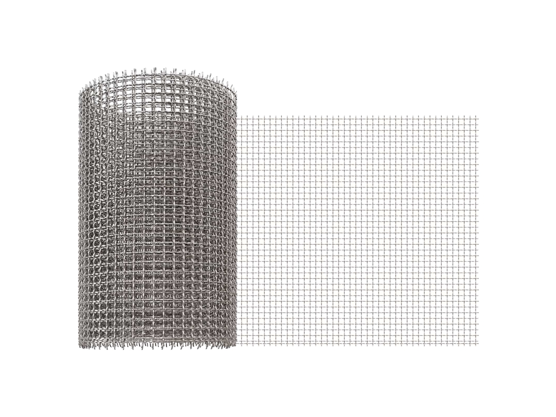 Vidaxl Tela De Malha 20 X 200 Cm 3 Mesh Aço Inoxidável 201 Prateado