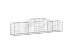 Gabion Basket, Gabion Baskets Vidaxl Prateado Ferro (300 X 50 X 60/80 Cm)