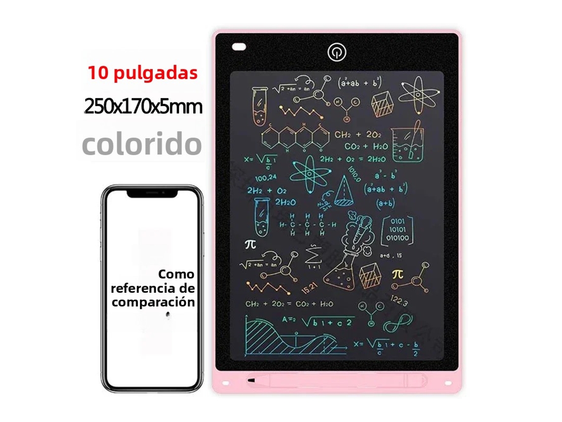 Tablet De Escrita Lcd, Quadro De Desenho, Brinquedo Educativo Montessori Para Desenho Mdug (rosa, 10 Polegadas)