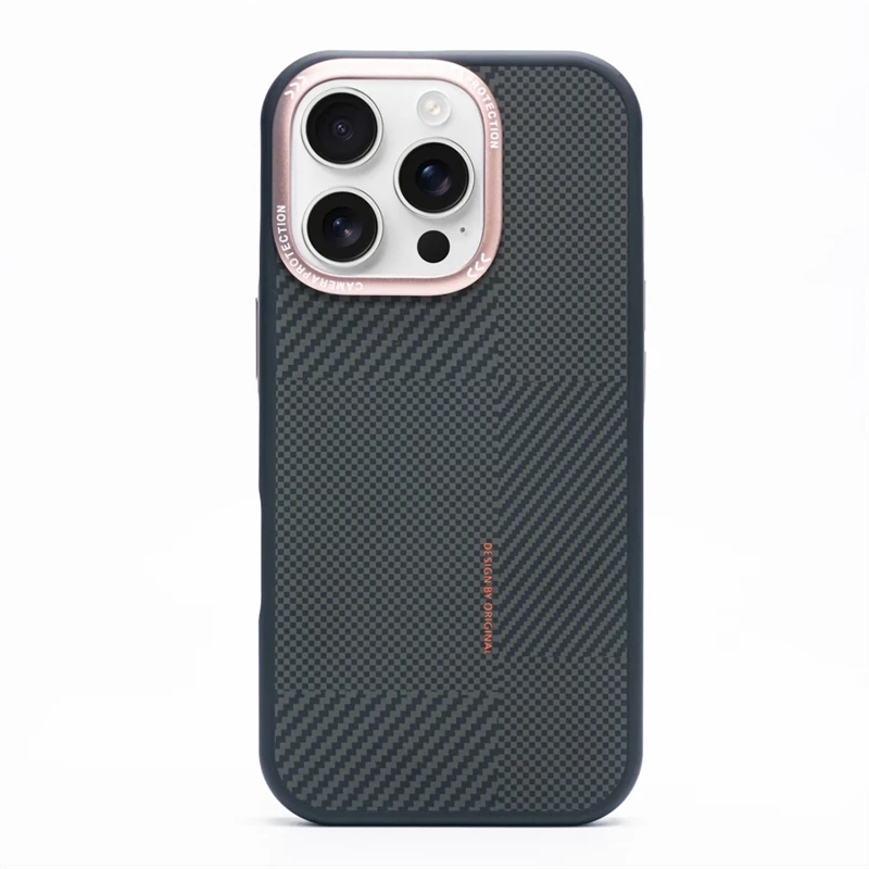 (ouro, Iphone 14 Pro Max) Fibra De Carbono Texturizado Caso De Telefone Suporta Carregamento Sem Fio De Sucção Magnética Para Proteger A Câmera