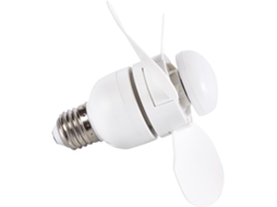 Ventilador De Teto E27 Com Luz Led, Pequeno Elétrico Silencioso Para