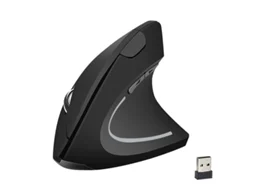 Rato Mouse Ergonômico Sem Fio 2.4g Vertical Para Destros, Modelo Com Bateria Cuich (preto)