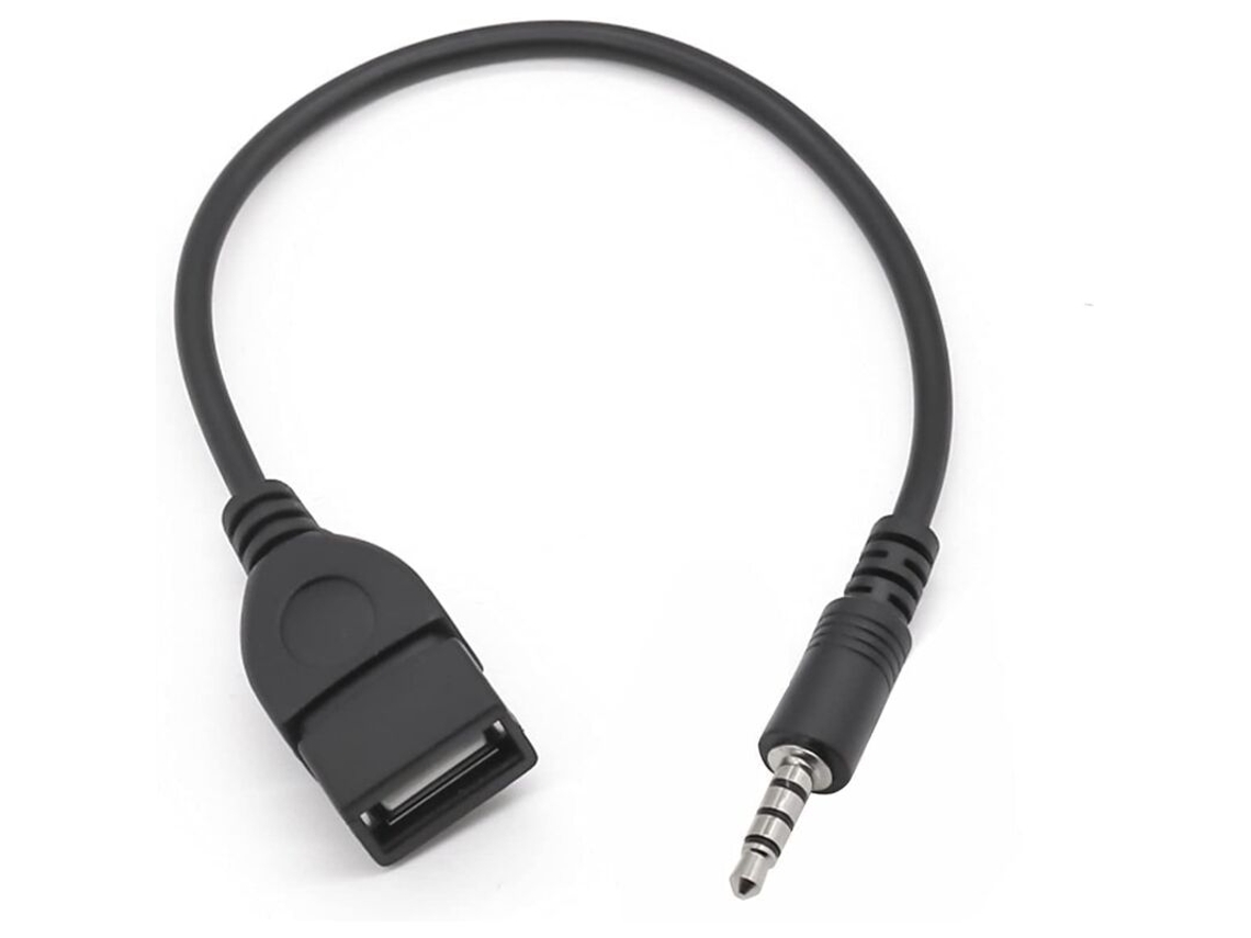 Adaptador Usb para Jack 2.0 Conector de Áudio Estéreo Auxiliar 3,5 Mm AQUAFORGE (2 Unidades)