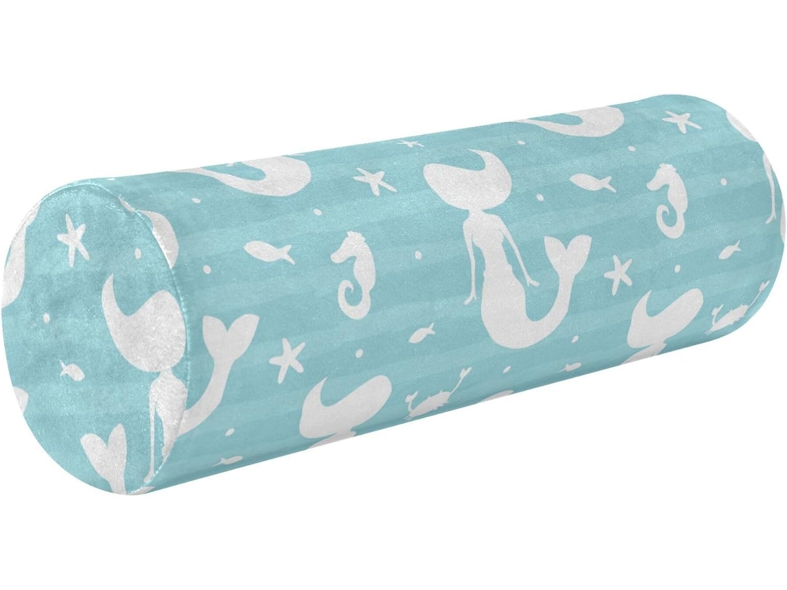 Almofada Cilíndrica Decorativa para Sofá Suporte Lombar Cama Ergonômico Ideal Viagens, Casa e Escritório