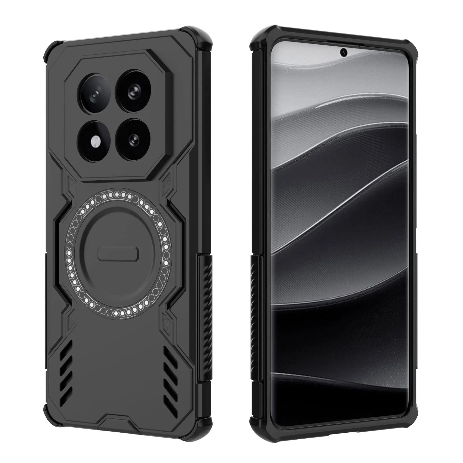 (preto, Redmi Note 15 Pro 5g) Capa Protetora Resistente Para Celular, Capa Rígida Magnética À Prova De Choque.