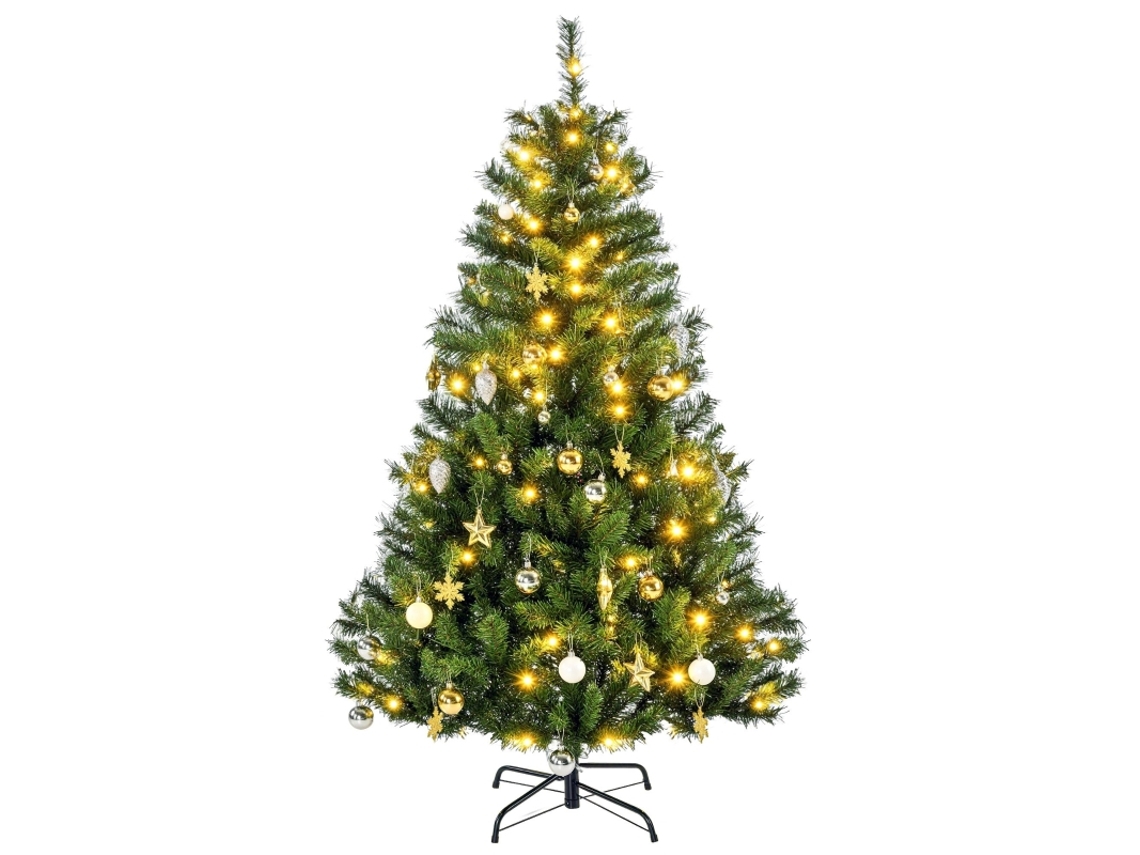 Árvore de Natal artificial 210 cm com 505 pontas, base de metal | S/MARCA