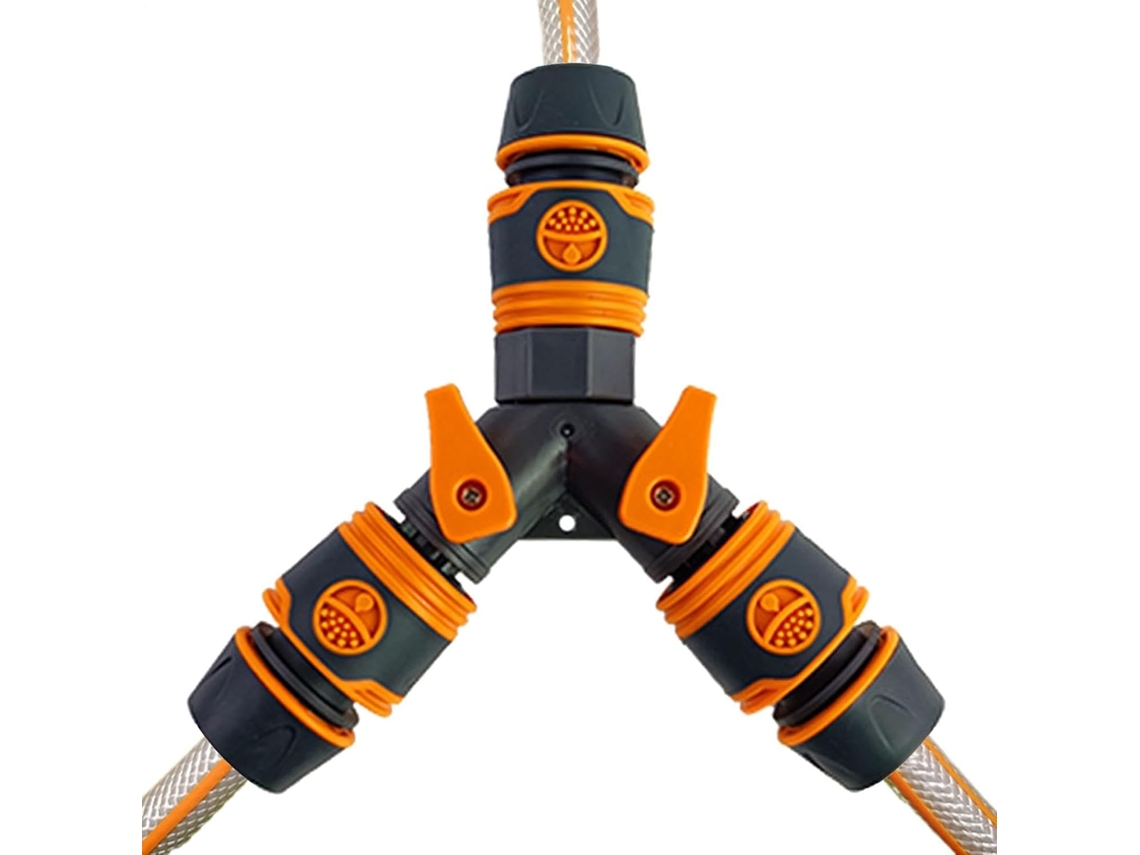 Conector Divisor De Torneira Triplo Reforçado Com Torneiras.