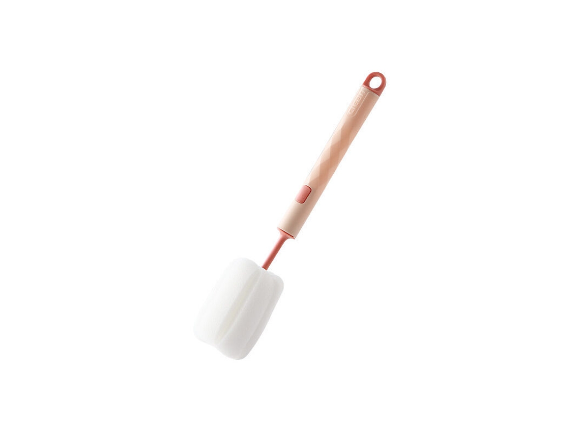 Escova De Esponja Macia Para Copos E Garrafas, Com Cabo Longo, Para Bebidas, Taças De Vinho E Limpeza De Vidros Na Cozinha (1 Unidade, Rosa)