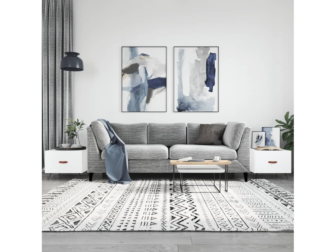 Vidaxl Mesas De Centro 2 Pcs 50x50x40 Cm Branco Brilhante