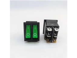 1pcs Kcd8 6pin Verde 16a 250v 20a 125v Interruptor De Luz Duplo Basculante Liga Desliga Kcd6