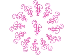 30-clips De Papel Metálicos Em Formato Flamingo Rosa, Resistentes E Criativos Para Escritório Escola, Pacote Com