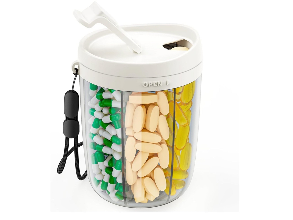 Organizador de Comprimidos CHRUI 6 Vitaminas Anti mistura Sem Bpa (branco)