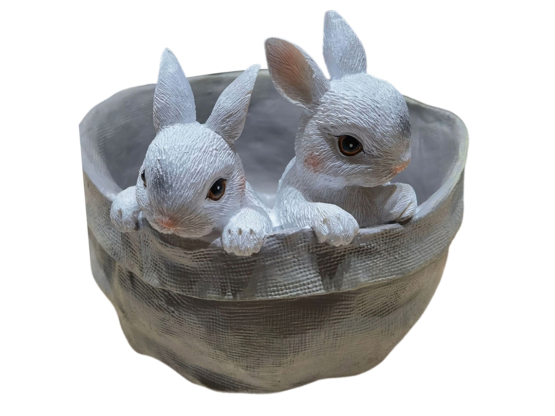Vaso de Flores em Formato de Coelho para Suculentas Jardim Decoração Animal Shaped Planter