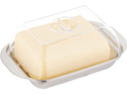 Bandeja de Manteiga com Tampa, Aço Inoxidável e Plástico, 250 G de Manteiga, 5,5 X 18 X 11 Cm, Bandeja de Manteiga, Prata/transparente ZYBLSSBB
