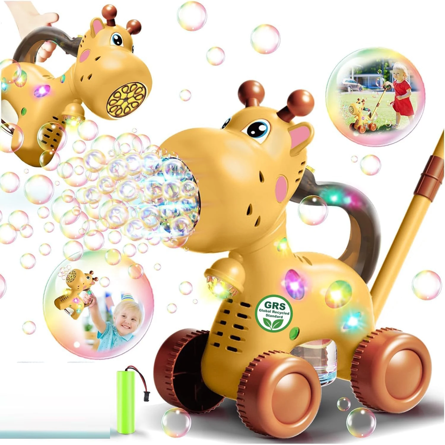 Girafa Máquina de Bolhas de Sabão para Crianças, Brinquedo para Exterior MDUG