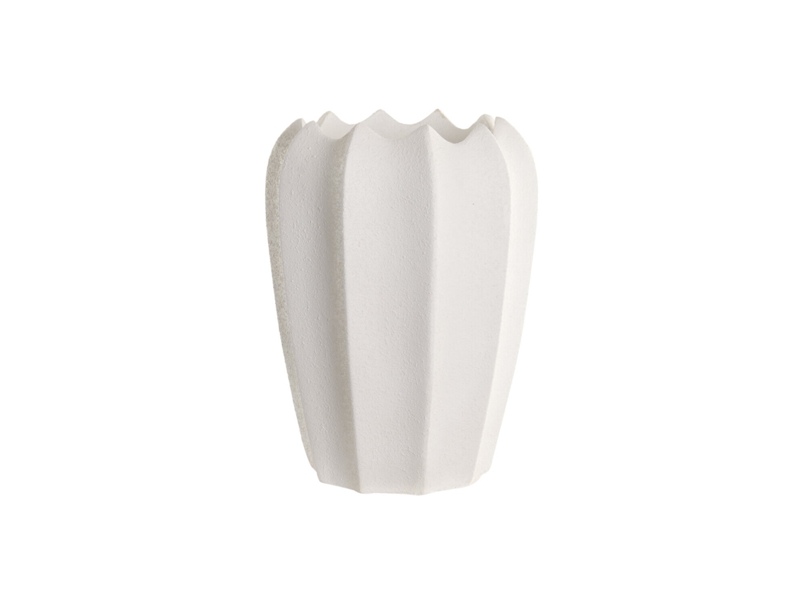Vaso de Fibra de Vidro Branco 40x40x51cm ALEXANDRA HOUSE LIVING