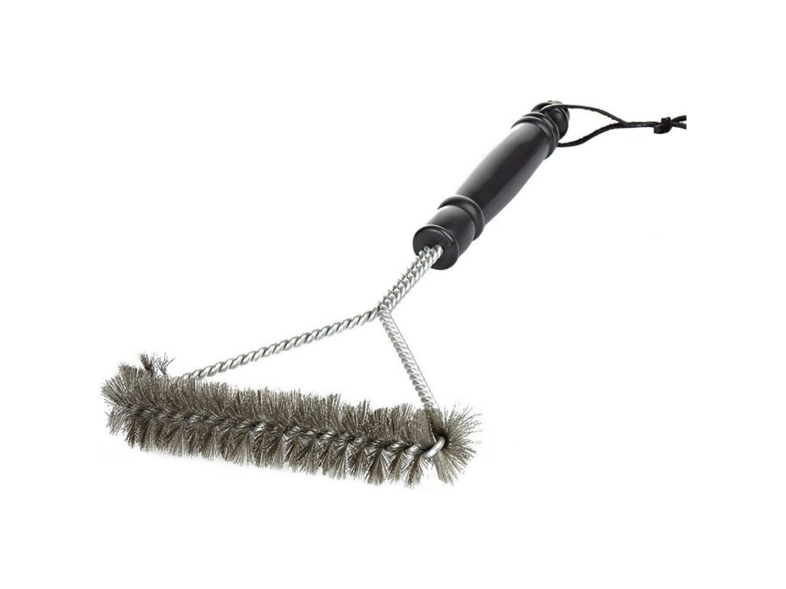Escova 3 em 1 para Grelha, com Raspador, Preta AQUAFORGE