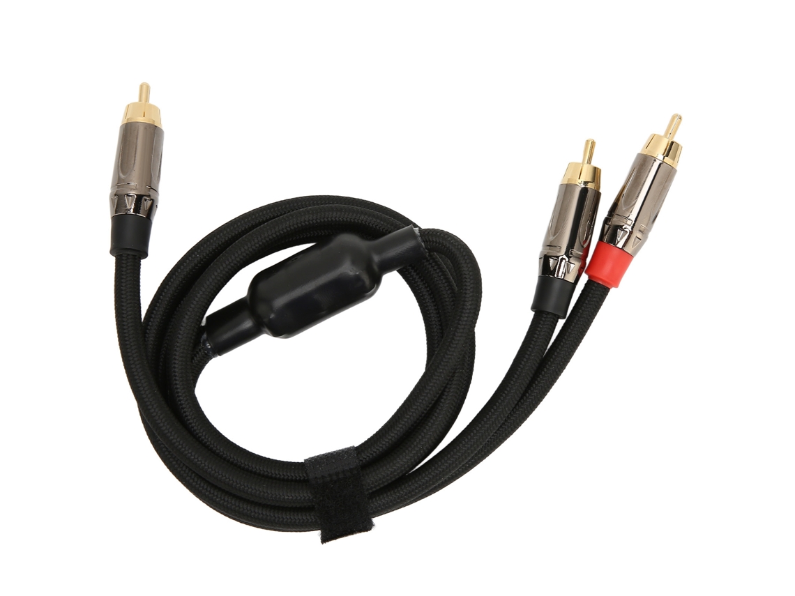 Aetheria cabo Y Rca 1 para 2 Macho a Macho 24k Ouro Placado Sem Perda Som Estéreo 1m