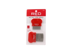 Metal Lice Comb 2 Piezas Peineta Aluminio Red Kiss