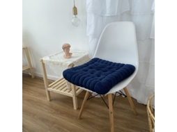 Almofada Decorativa De Veludo Corduroy Grosso, Almofada De Tatami De Cor Sólida - Azul Marinho