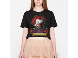Rockinstone Killer Klowns Head And Logo Black Adult T-shirt Size:l