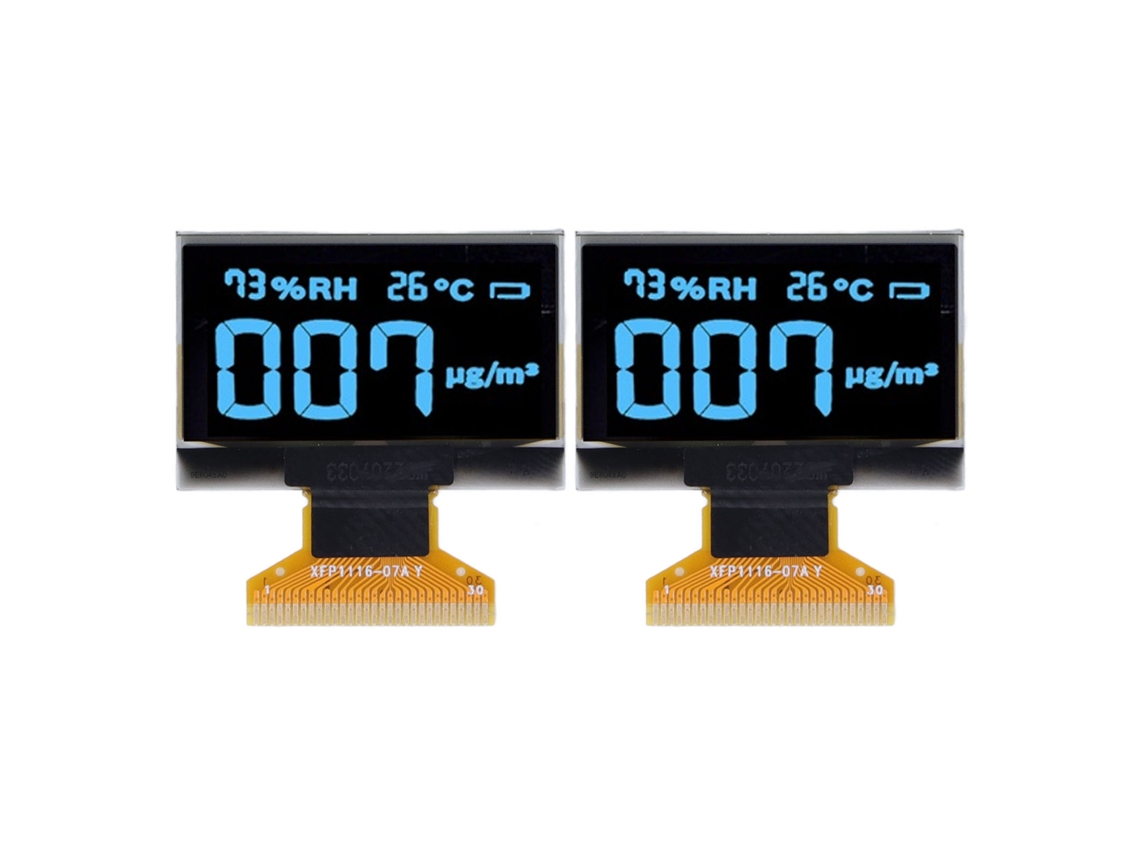 2pcs módulo de tela OLED 1.3 polegadas 128x64 resolução CH1106 30pin azul com S/MARCA